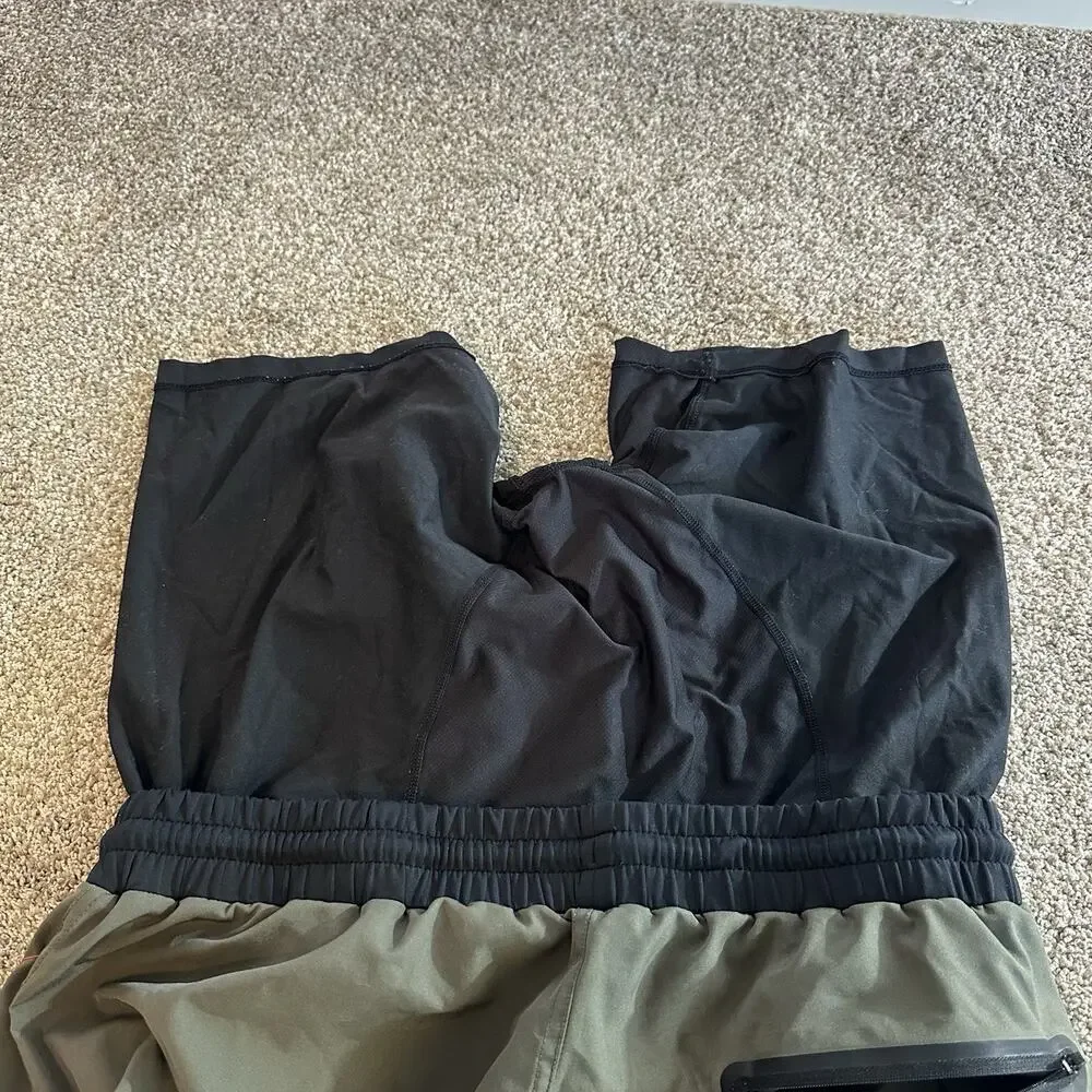 BYLT Premium Basics Mens XL Active Training Shorts Drawstring Lined Green